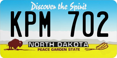 ND license plate KPM702