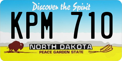 ND license plate KPM710