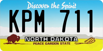 ND license plate KPM711