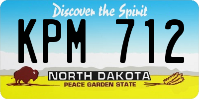 ND license plate KPM712