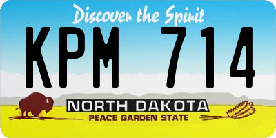 ND license plate KPM714
