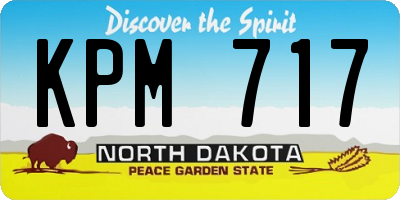 ND license plate KPM717