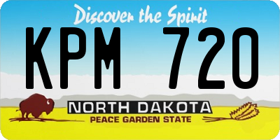 ND license plate KPM720