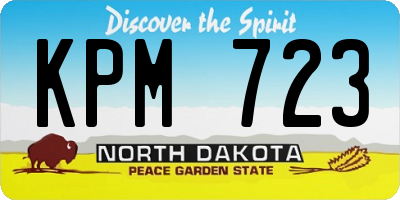 ND license plate KPM723