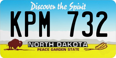ND license plate KPM732