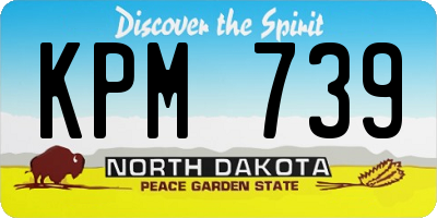 ND license plate KPM739