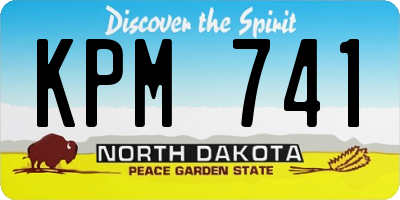 ND license plate KPM741