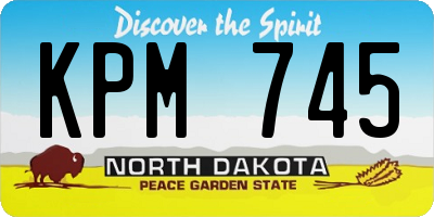 ND license plate KPM745