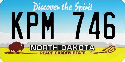 ND license plate KPM746