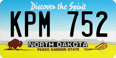 ND license plate KPM752
