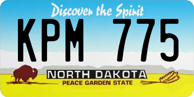 ND license plate KPM775