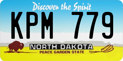 ND license plate KPM779