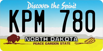 ND license plate KPM780