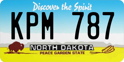 ND license plate KPM787