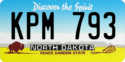 ND license plate KPM793
