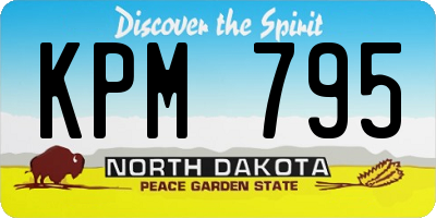 ND license plate KPM795