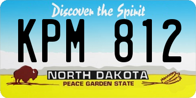 ND license plate KPM812