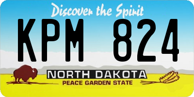 ND license plate KPM824
