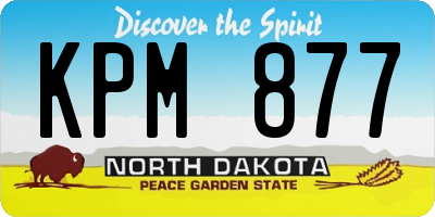 ND license plate KPM877