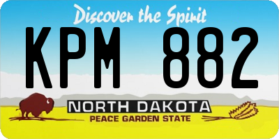 ND license plate KPM882