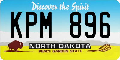 ND license plate KPM896