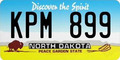 ND license plate KPM899