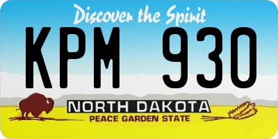ND license plate KPM930