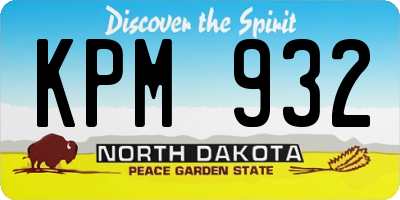 ND license plate KPM932