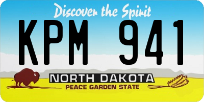 ND license plate KPM941