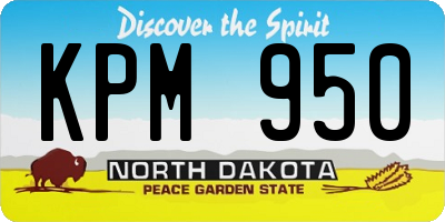 ND license plate KPM950