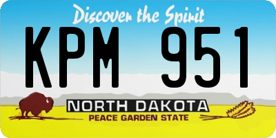 ND license plate KPM951
