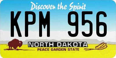 ND license plate KPM956
