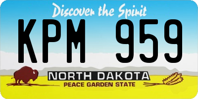 ND license plate KPM959