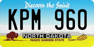 ND license plate KPM960