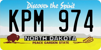 ND license plate KPM974