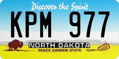 ND license plate KPM977