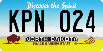ND license plate KPN024