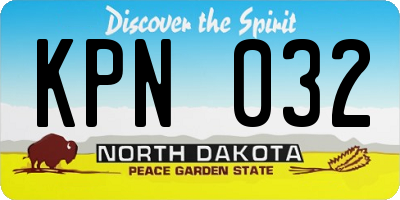 ND license plate KPN032