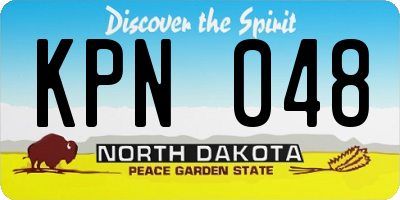 ND license plate KPN048