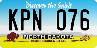 ND license plate KPN076