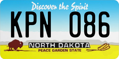 ND license plate KPN086