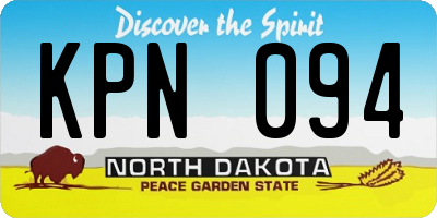 ND license plate KPN094