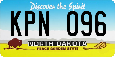 ND license plate KPN096