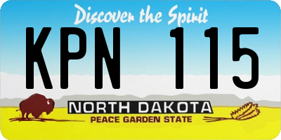 ND license plate KPN115