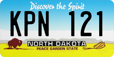 ND license plate KPN121