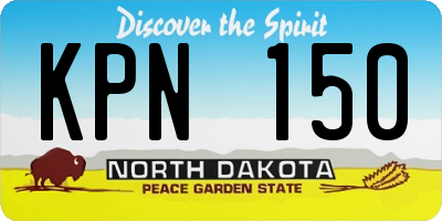 ND license plate KPN150