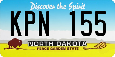 ND license plate KPN155