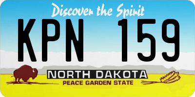 ND license plate KPN159