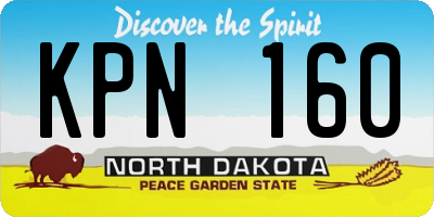 ND license plate KPN160