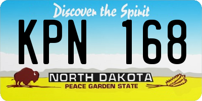 ND license plate KPN168